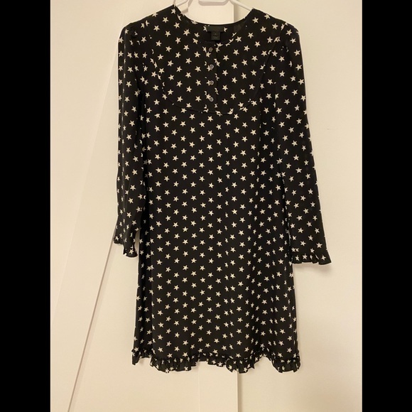 J crew star print dress size 4